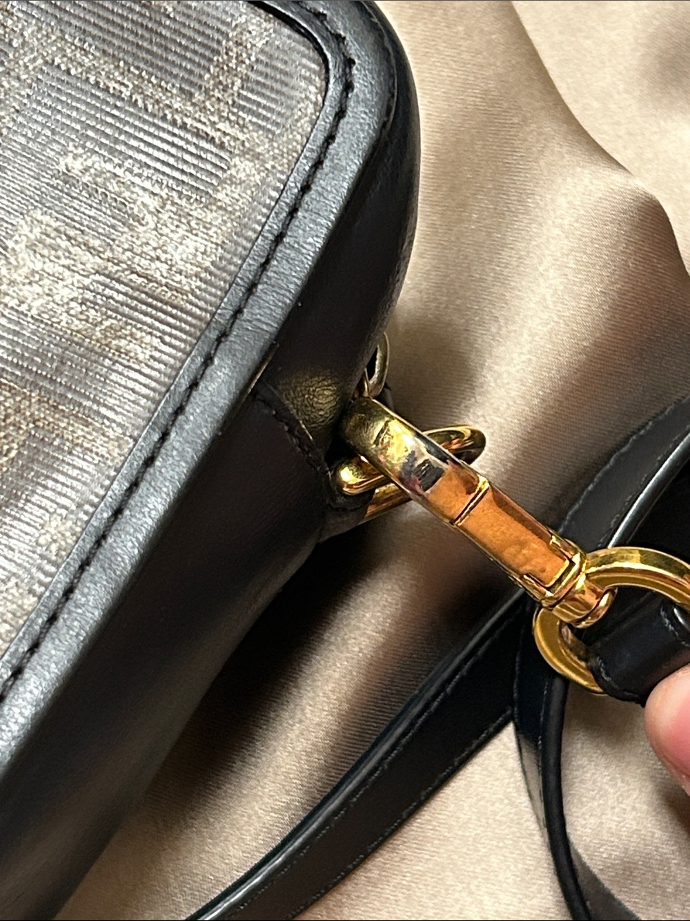 Fendi Brown Zucca Canvas Crossbody with Black Leather Trim - Picture 5 of 7